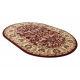Wollteppich OMEGA Oval ORDA Blumen hell rubin 2