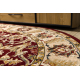 Wollteppich OMEGA Oval ORDA Blumen hell rubin 2