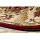 Wollteppich OMEGA Oval ORDA Blumen hell rubin 2