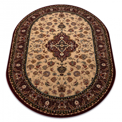 Wool carpet OMEGA oval ORION Rosette light ruby 2