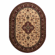 Wollteppich OMEGA Oval ORION Rosette hell rubin 2