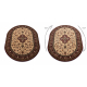 Wool carpet OMEGA oval ORION Rosette light ruby 2