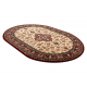 Wollteppich OMEGA Oval ORION Rosette hell rubin 2