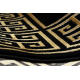 Carpet ALLURE 1968 Greek key, frame - Structural, stylish, glamour black / gold
