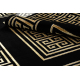 Tappeto ALLURE 1968 Chiave greca, telaio - Strutturale, elegante, glamour nero / oro 