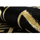 Tappeto ALLURE 1968 Chiave greca, telaio - Strutturale, elegante, glamour nero / oro 