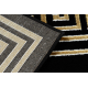 Tappeto ALLURE 1968 Chiave greca, telaio - Strutturale, elegante, glamour nero / oro 