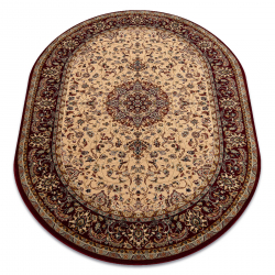Wool carpet POLONIA oval Beshir Rosette light ruby 2
