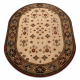 Wollteppich OMEGA Oval TAROS orientalisch rote 2 Terrakotta