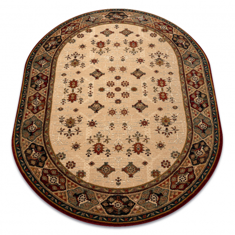 Wollteppich OMEGA Oval TAROS orientalisch rote 2 Terrakotta