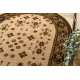 Wollteppich OMEGA Oval TAROS orientalisch rote 2 Terrakotta