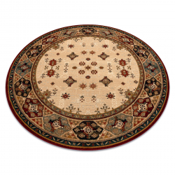 Wool carpet OMEGA circle TAROS oriental rudy 2 terracotta 