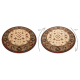 Wollteppich OMEGA Kreis TAROS orientalisch rote 2 Terrakotta