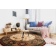 Wollteppich OMEGA Kreis TAROS orientalisch rote 2 Terrakotta
