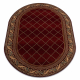 Wool carpet OMEGA oval KASTOR Trellis red 2