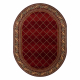 Wool carpet OMEGA oval KASTOR Trellis red 2