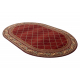 Wool carpet OMEGA oval KASTOR Trellis red 2