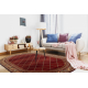 Tapete de lã OMEGA oval KASTOR Treliça red 2 vermelho