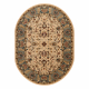 Wool carpet OMEGA oval ORDA flowers jasmine 2 green