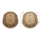 Wool carpet OMEGA oval ORDA flowers jasmine 2 green