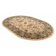Wool carpet OMEGA oval ORDA flowers jasmine 2 green