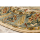 Wool carpet OMEGA oval ORDA flowers jasmine 2 green