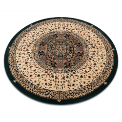 Wool carpet POLONIA circle WITRAŻ stained glass emerald