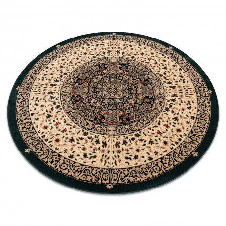 Wool carpet POLONIA circle WITRAŻ stained glass emerald