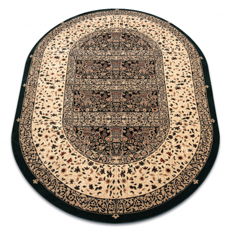 Tapis en laine POLONIA ovale VITRAIL émeraude