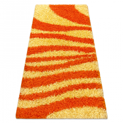 SHAGGY Teppich MIX S003 Streifen orange / gelb 