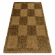 Alfombra SHAGGY NEVADA Tablero de ajedrez gold 300 oro 