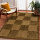 Alfombra SHAGGY NEVADA Tablero de ajedrez gold 300 oro 