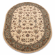 Wool carpet POLONIA oval MADRAS flowers jasmine 2 green