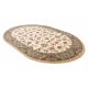 Wool carpet POLONIA oval MADRAS flowers jasmine 2 green
