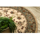 Wollteppich POLONIA Oval MADRAS Blumen Jasmin 2 grün