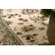 Wollteppich POLONIA Oval MADRAS Blumen Jasmin 2 grün