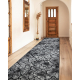 Alfombra de pasillo SILVER Terra suelo agrietado gris 100cm