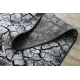 Alfombra de pasillo SILVER Terra suelo agrietado gris 100cm