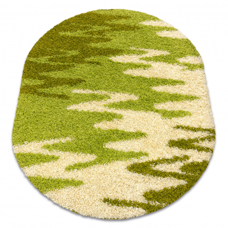 SHAGGY oval carpet 497DG green
