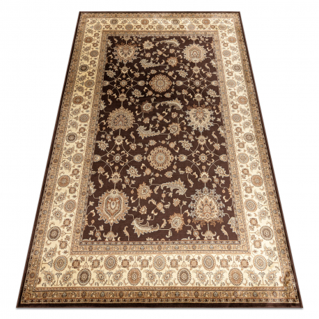 Koberec CRYSTAL vzor rámu ornament brown 02x hnědá
