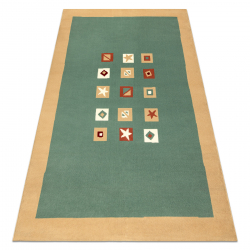 Teppich LA PAZ Geometrisch beige / grün