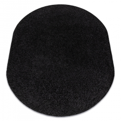 Tappeto ovale SHAGGY EFES S001 - un colore nero 