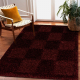 SHAGGY NEVADA Teppich Schachbrett red 300 rot