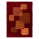 Tapis shaggy ATLANTA 317 Géométrique rouge