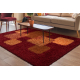 Tapis shaggy ATLANTA 317 Géométrique rouge