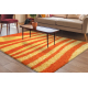 Alfombra SHAGGY S003 Rayas naranja / amarillo 