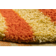 SHAGGY Teppich S003 Streifen orange / gelb 