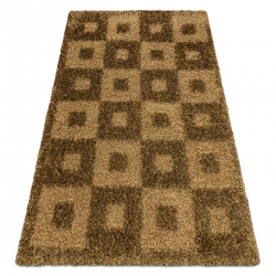 SHAGGY NEVADA Carpet Chessboard gold 302