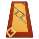 Tapis FRIZE 8559 Géométrique couleur orange 