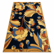 Tapis FRYZ VIVICA Fleurs bleu foncé / beige 